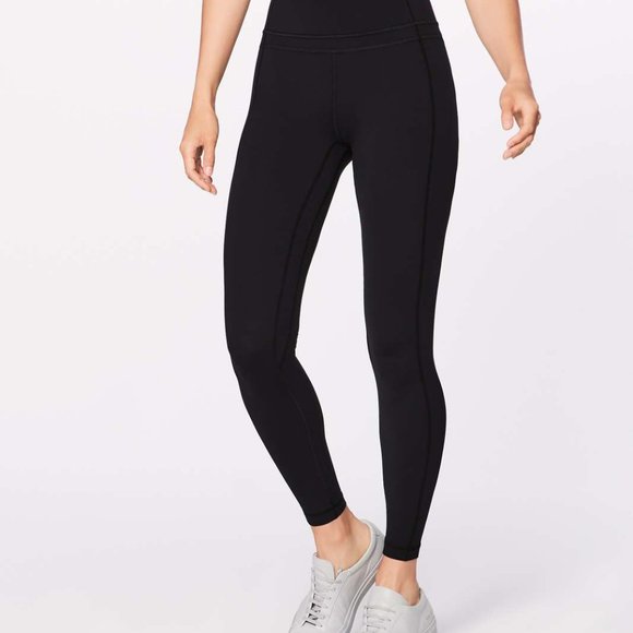 lululemon athletica Pants - Lululemon Athletica Pushing Limits Black High Tight Nulu LW5AV1S Size 10 Legging
